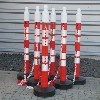 6er Kettenpfostenset Ø 110 mm, rot/weiss