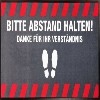 Hinweismatte -Abstand halten- 150 x 85 cm in grau