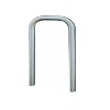 Absperrbügel/Anlehnbügel aus Edelstahl Ø 60 mm, ohne Querholm, Höhe: 1200 mm