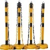 4er Kettenpfostenset Ø 63 mm, gelb